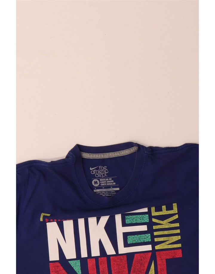 NIKE Herren-T-Shirt mit normaler Passform, mittelblauer Baumwolle