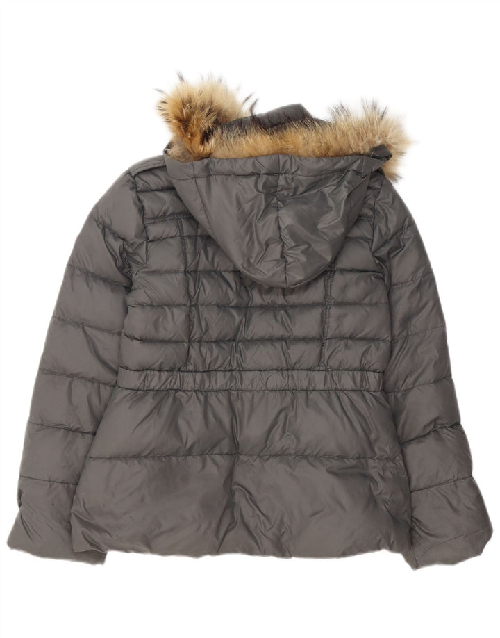 Liu Jo Wattierte Jacke mit Kapuze für Mädchen, 11–12 Jahre, Grau, Polyamid