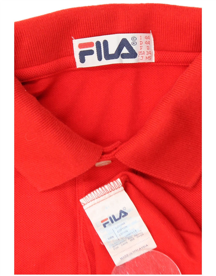 FILA Herren Poloshirt US 34 XS Rote Baumwolle