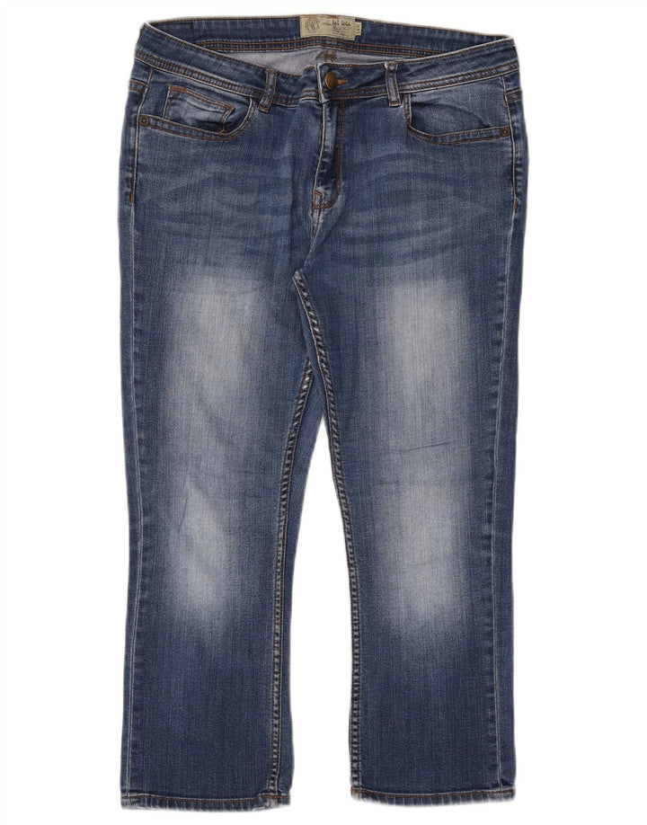 FAT FACE Damen Capri-Jeans, UK 14, Größe L, W32, L23, Blau