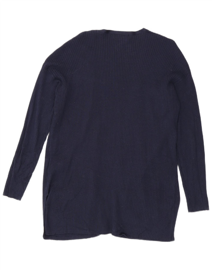 Marks & Spencer Damen Longline-Cardigan-Pullover UK 14 Medium Navy Blue