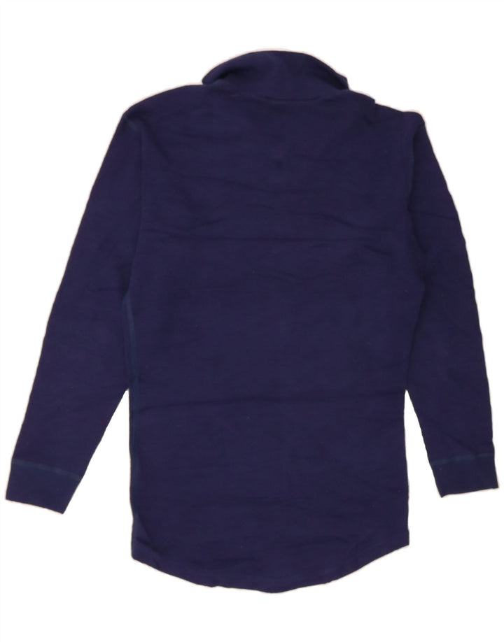 HELLY HANSEN Womens Zip Neck Pullover Tracksuit Top UK 14 Large Navy Blue Vintage Helly Hansen and Second-Hand Helly Hansen from Messina Hembry 