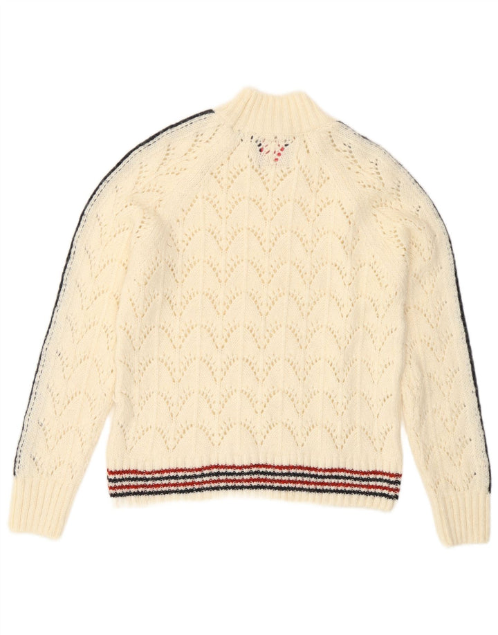 Superdry Rollkragenpullover für Damen, Größe S, Gr. 8, gebrochenes Weiß, gestreift