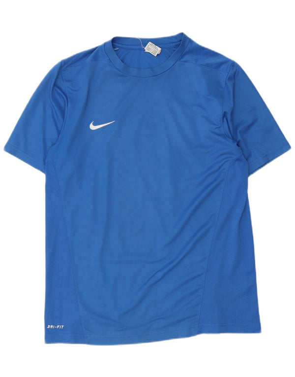 Nike Herren Dri Fit T-Shirt Top UK 39/41 Mittelblau