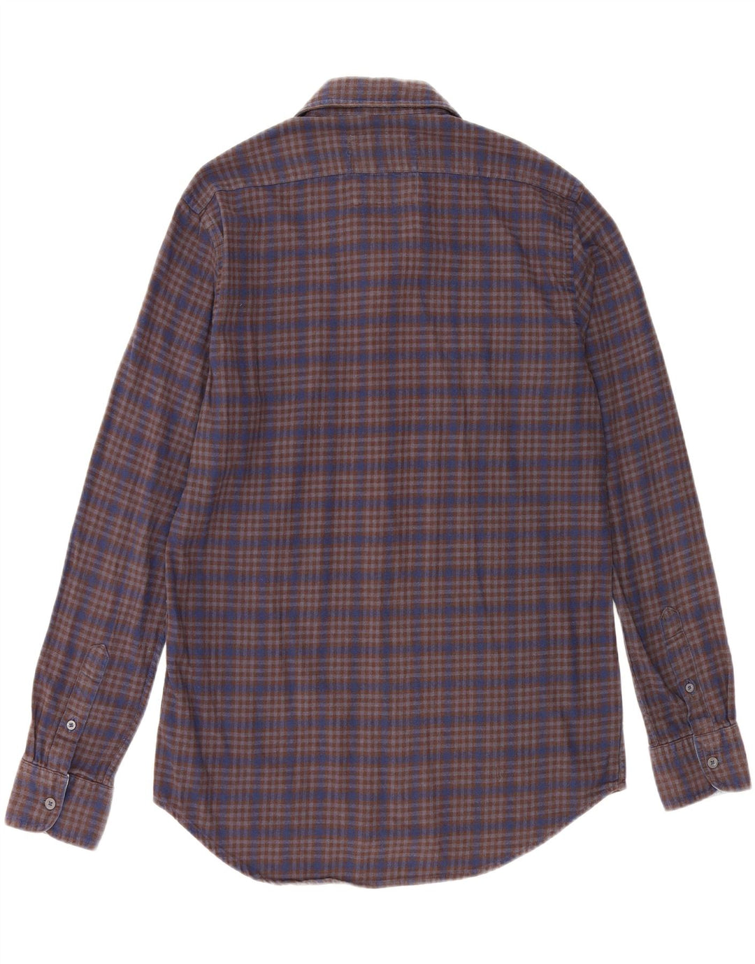 CARRERA Mens Flannel Shirt Medium Navy Blue Check Vintage Carrera and Second-Hand Carrera from Messina Hembry 