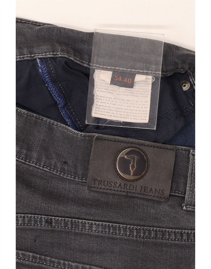 TRUSSARDI Mens Straight Jeans W40 L26 Grey Vintage Trussardi and Second-Hand Trussardi from Messina Hembry 