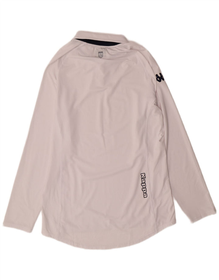 KAPPA Mens Long Sleeve Polo Shirt Large White