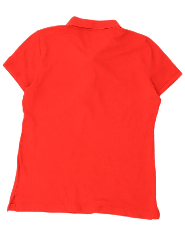 Nautica Damen Poloshirt UK 14 Große rote Baumwolle