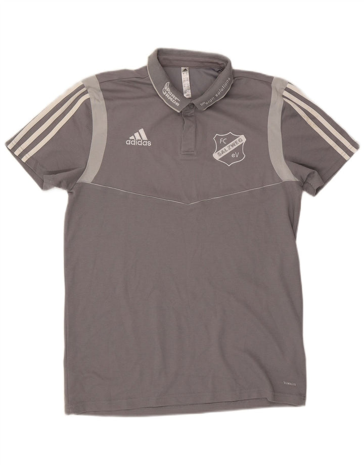 Adidas Herren Climalite Graphic Poloshirt mittelgraue Baumwolle