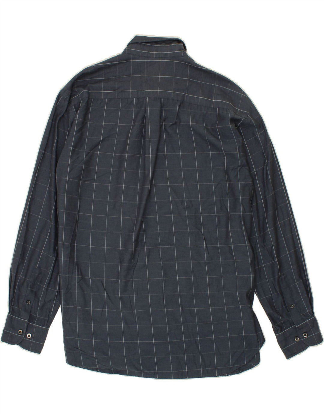 DOCKERS Mens Stain Defender Shirt XL Navy Blue Check Cotton Vintage Dockers and Second-Hand Dockers from Messina Hembry 