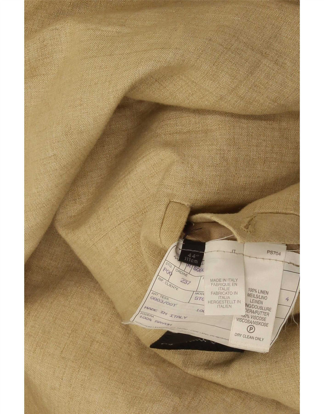 Paul Smith Herren 3-Knopf-Blazerjacke UK 44 2XL Beige Leinen