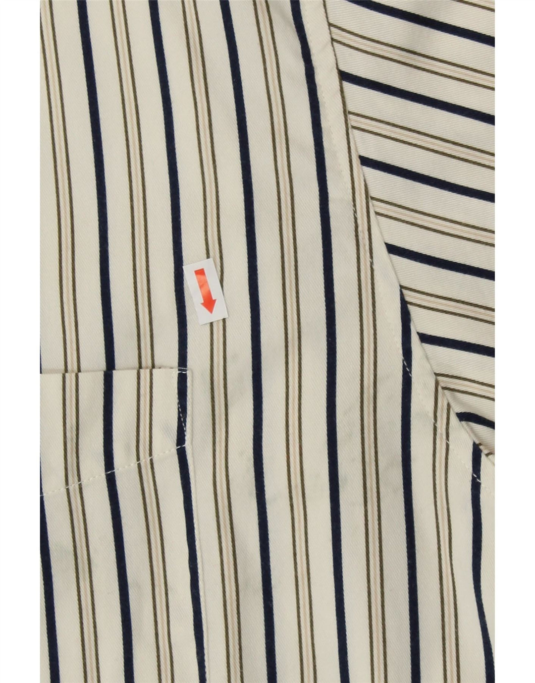 DOCKERS Mens Short Sleeve Shirt XL Beige Striped Cotton Vintage Dockers and Second-Hand Dockers from Messina Hembry 