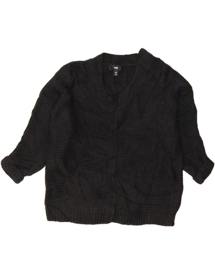 MOSSIMO Womens Oversized Boat Neck Jumper Sweater UK 14 Medium Black Vintage Mossimo and Second-Hand Mossimo from Messina Hembry 