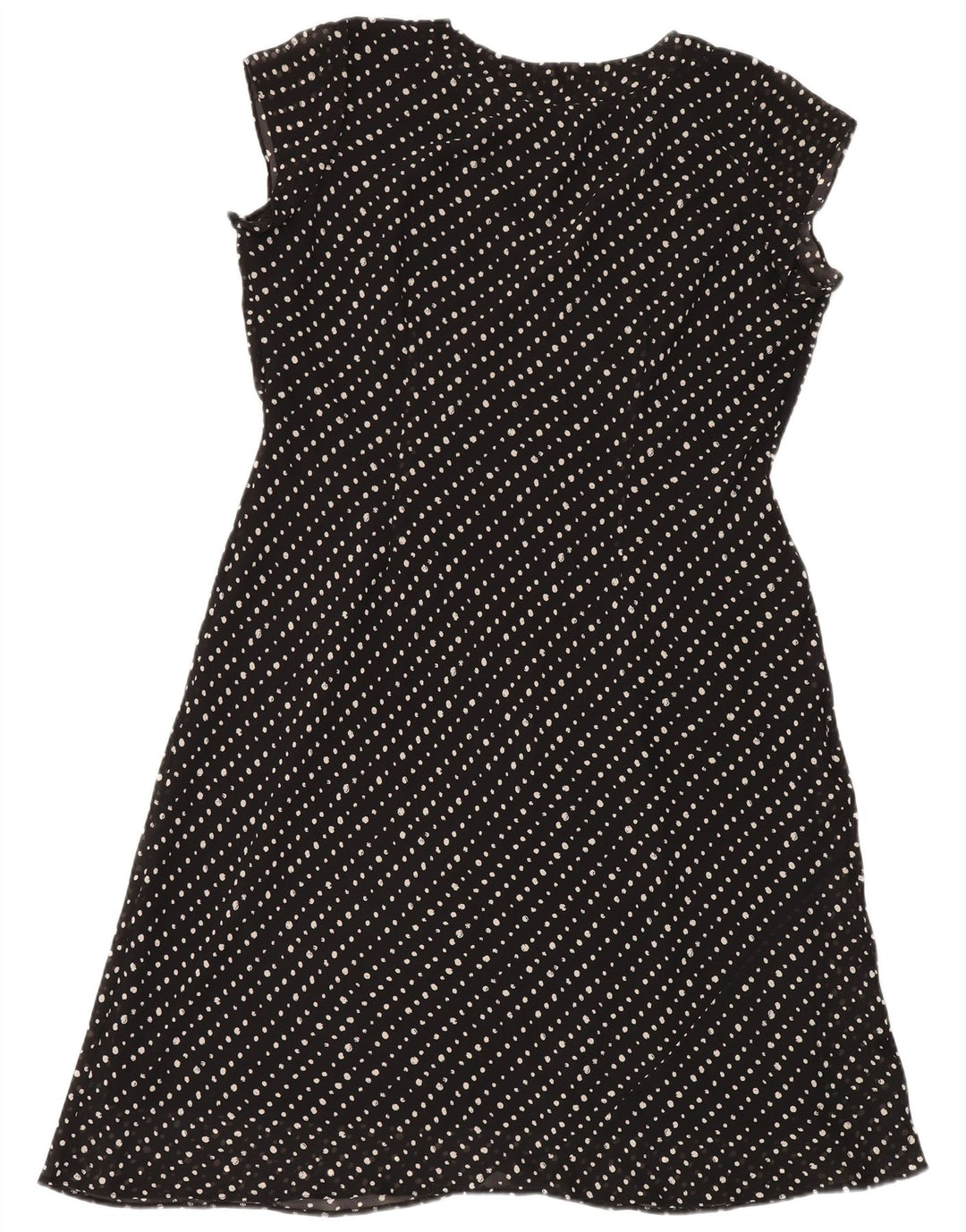 Wallis Damen-A-Linien-Kleid, UK 20 2XL, schwarz gepunktetes Polyester