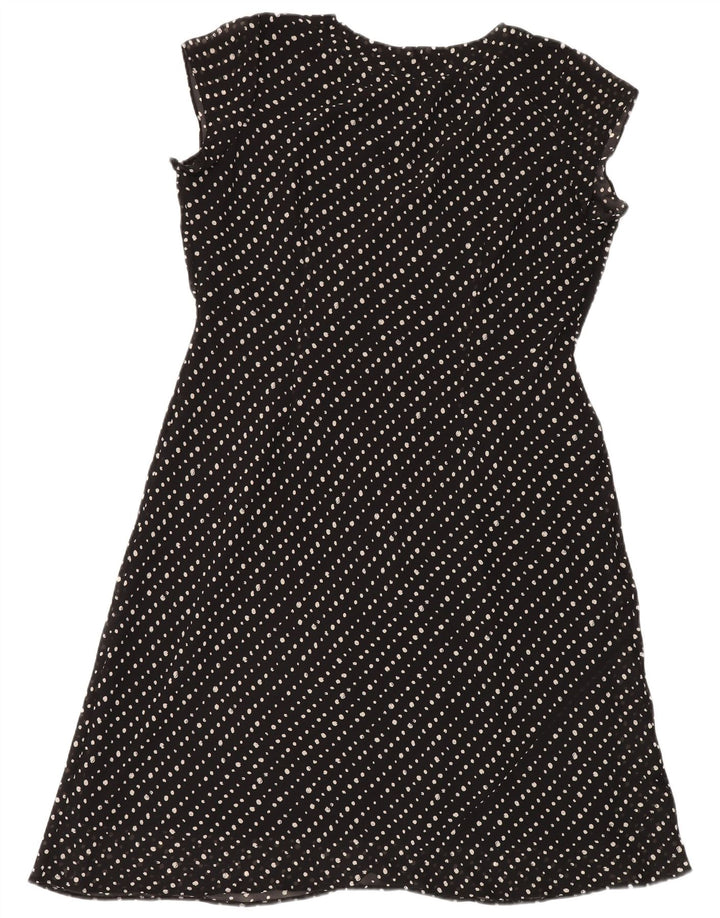Wallis Damen-A-Linien-Kleid, UK 20 2XL, schwarz gepunktetes Polyester