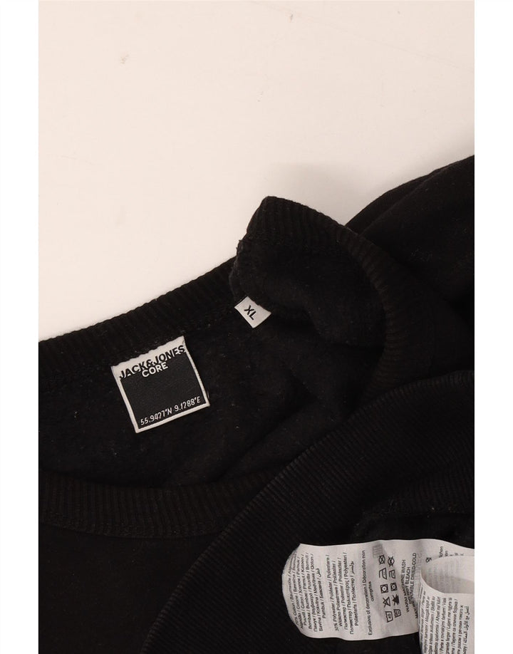 JACK & JONES Herren Sweatshirt Pullover XL Schwarz Baumwolle