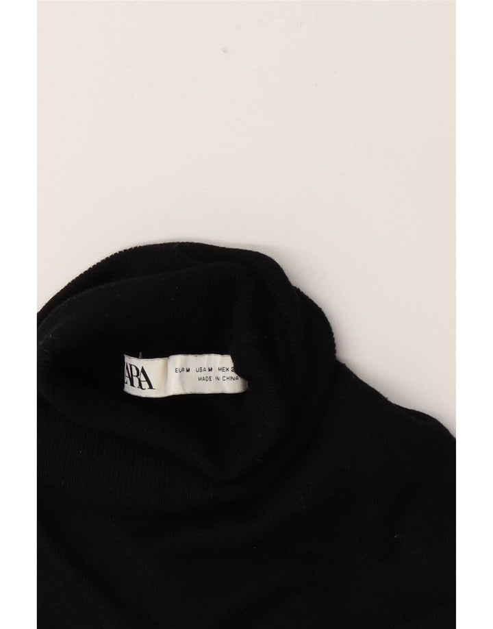 Rollkragenpullover für Damen von Zara, Gr. 12, mittelschwarz