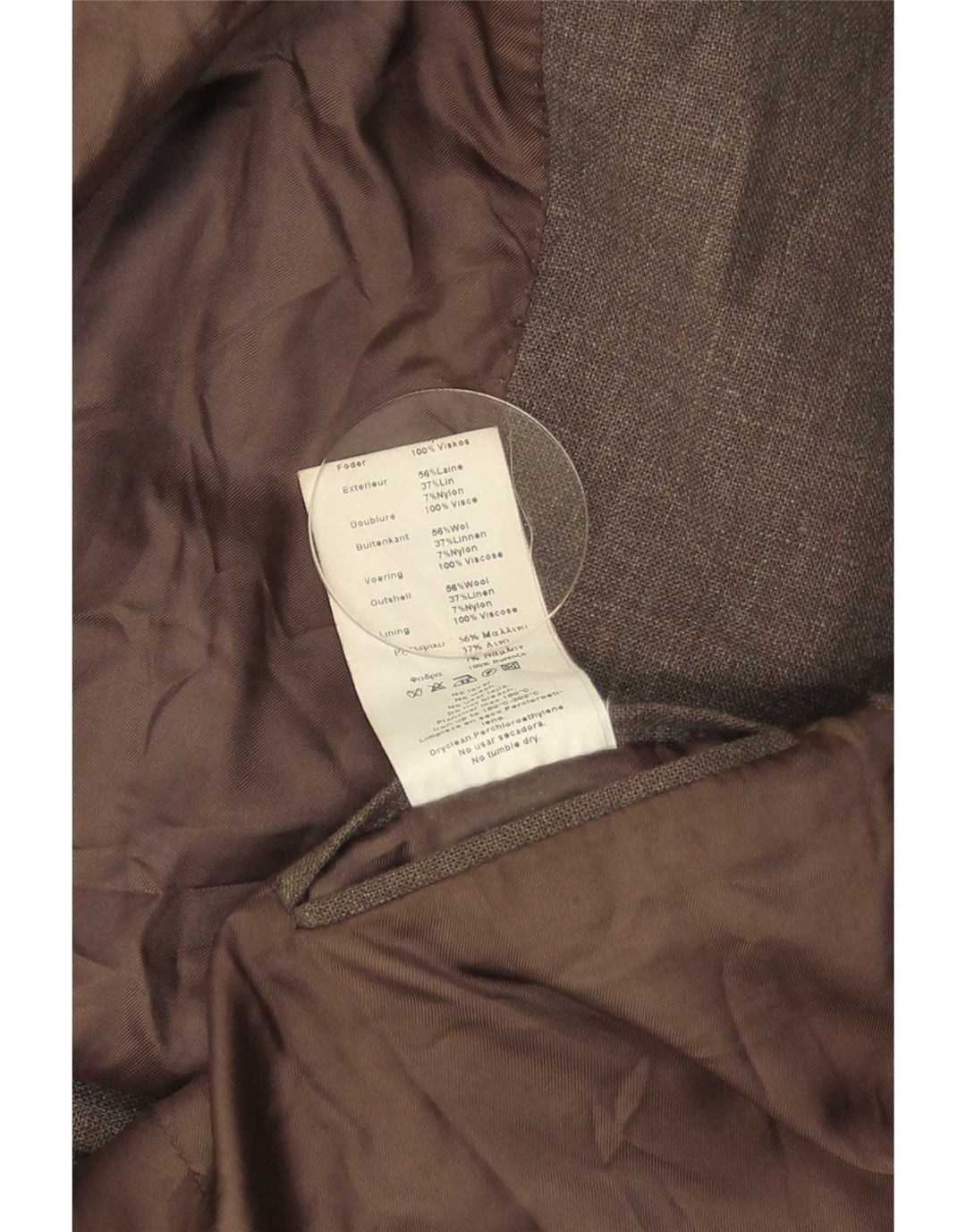 Massimo Dutti Herren-Blazerjacke mit 3 Knöpfen, EU 46, kleine graue Wolle
