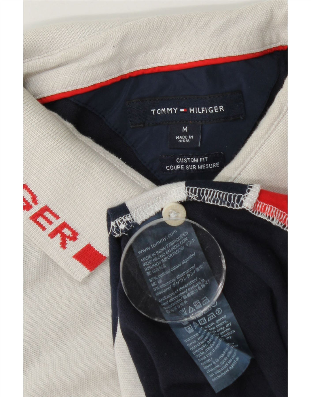 Tommy Hilfiger Herren-Poloshirt mit Grafik, mittelgroß, mehrfarbig gestreift