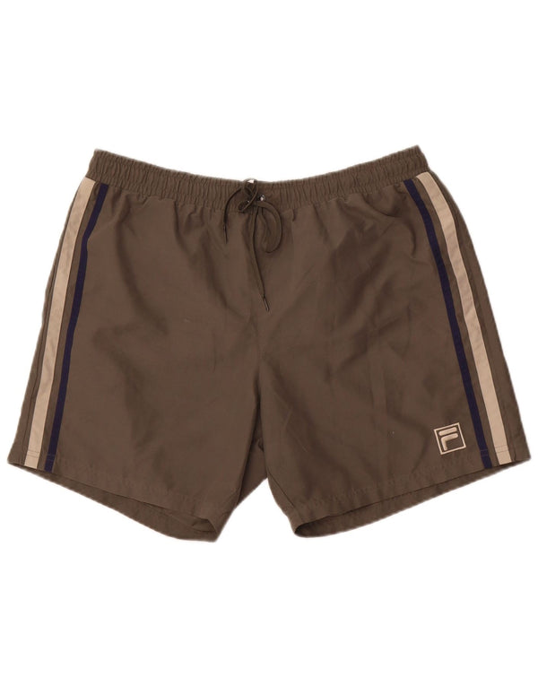 Fila Herren-Badeshorts, groß, Khaki, Polyester