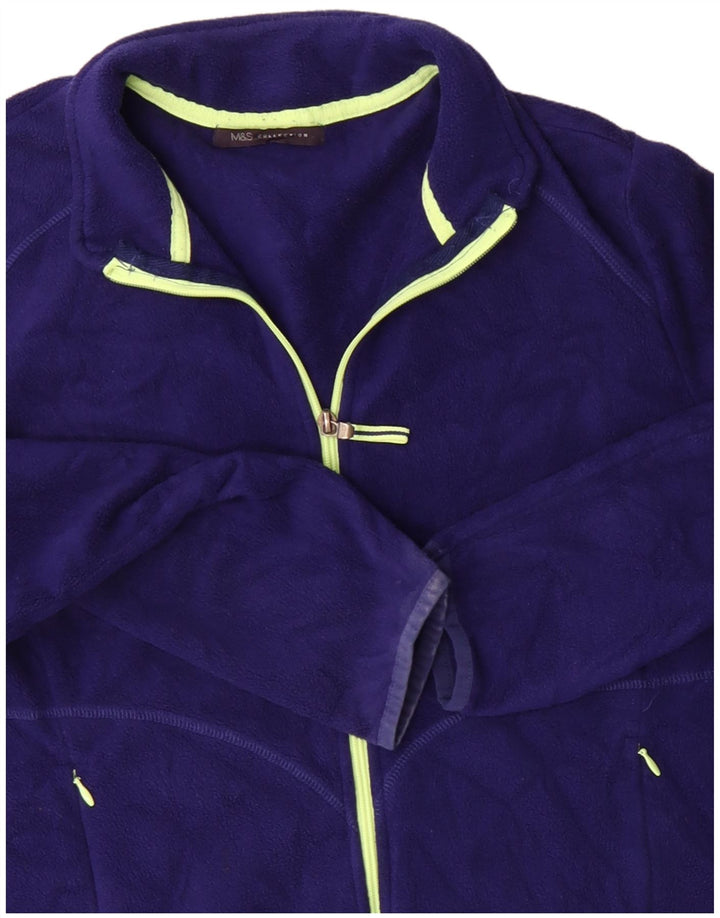 Marks & Spencer Damen Fleecejacke UK 20 2XL Lila Polyester