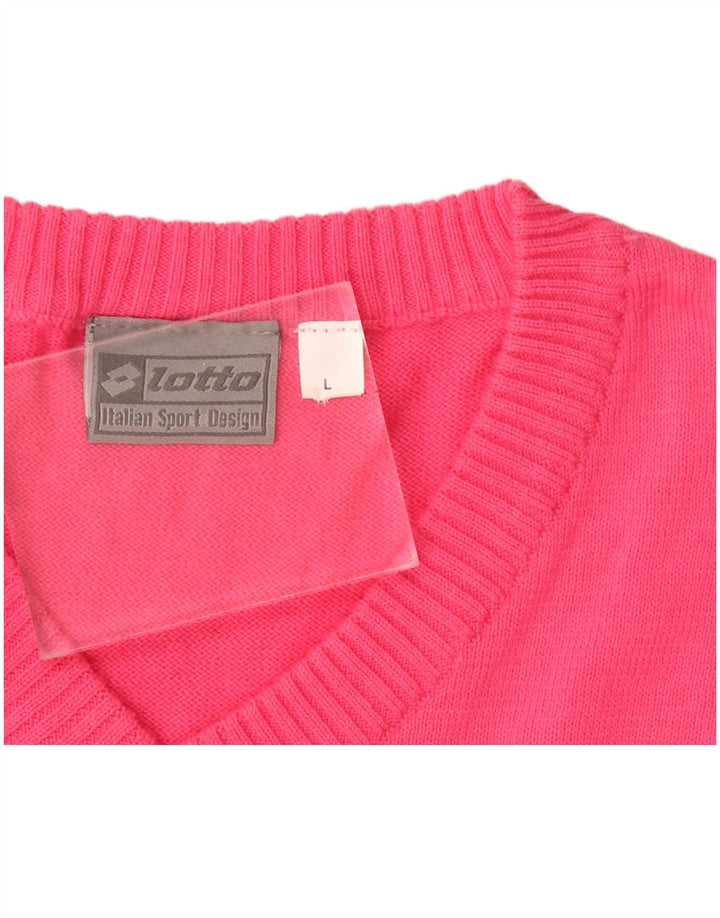 Lotto Damen-Pullover mit V-Ausschnitt, UK 16, Größe L, Rosa