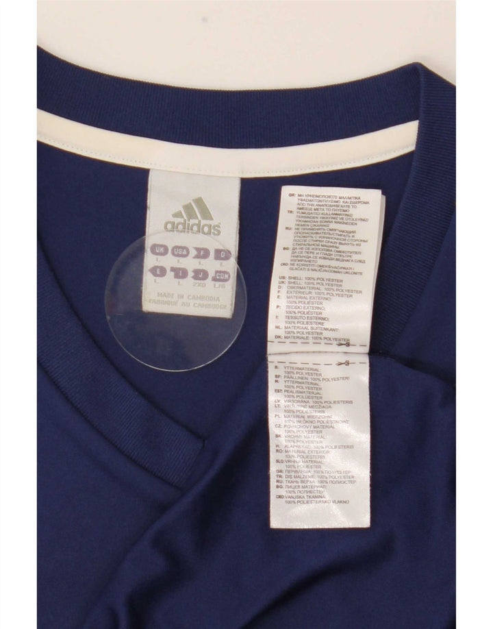 Adidas Herren T-Shirt Top Large Marineblau Polyester