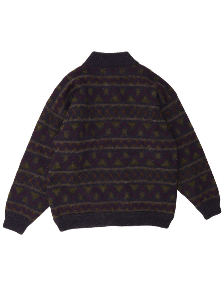 Settebello Herren-Strickjacke, mittelgroß, mehrfarbig, geometrisch
