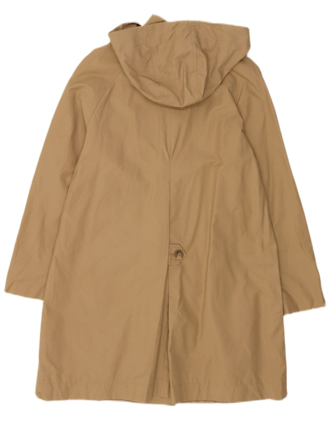 Marks & Spencer Damen-Regenmantel mit Kapuze, UK 12, mittelbeige Baumwolle