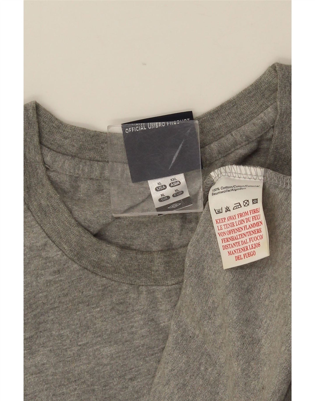 UMBRO Herren Grafik-Weste-Top XL aus grauer Baumwolle