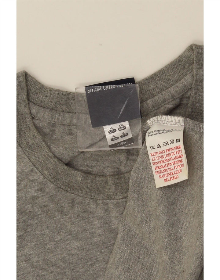 UMBRO Herren Grafik-Weste-Top XL aus grauer Baumwolle
