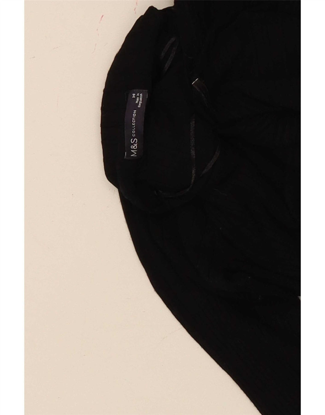 Marks & Spencer Damen Crop Top Langarm UK 14 Medium Schwarz