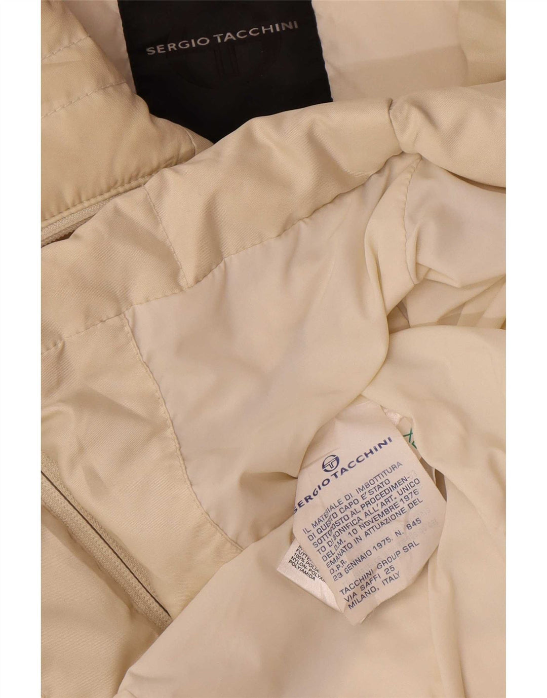 Sergio Tacchini Damen Wattierte Jacke UK 18 XL Off White Polyamid
