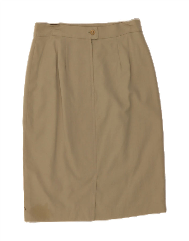 MARELLA Womens Pencil Skirt W26 Small Beige Wool Vintage Marella and Second-Hand Marella from Messina Hembry 