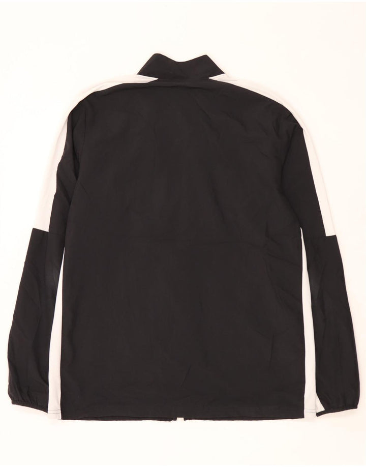 Nike Herren Dri Fit Trainingsanzug-Top-Jacke, großes schwarzes Farbblock-Polyester