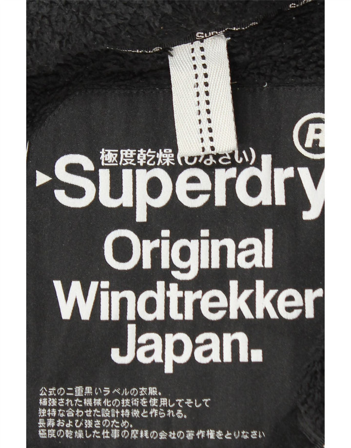 SUPERDRY Herren Windtrekker Windjacke UK 46 3XL Schwarz Polyester