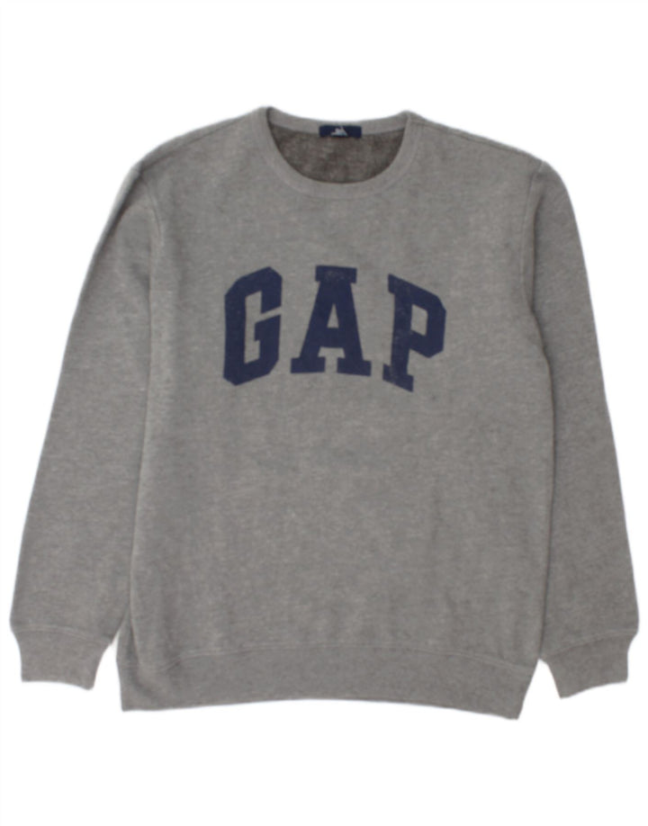 Gap Herren Grafik-Sweatshirt-Pullover Mittelgrau