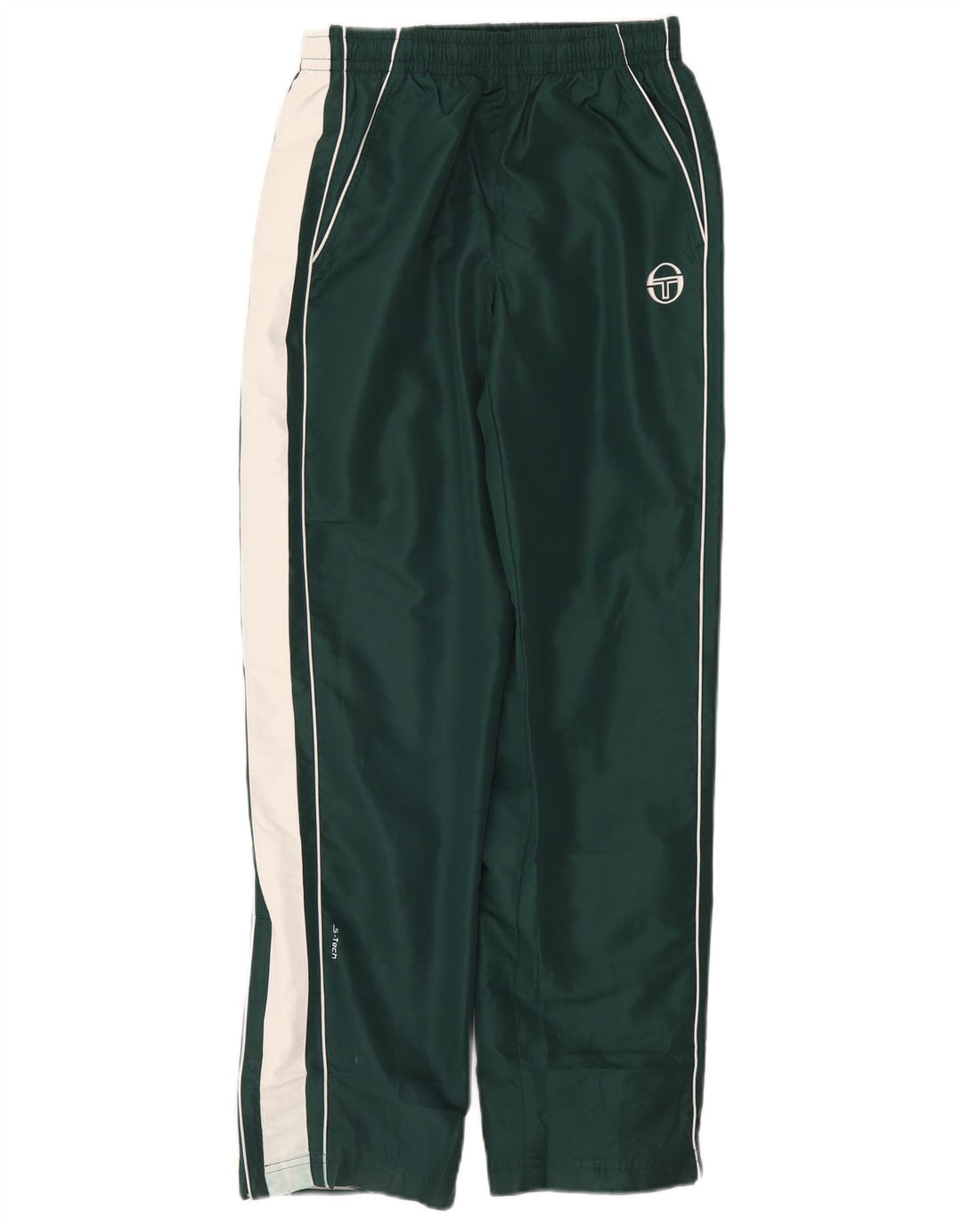 Sergio Tacchini Herren-Trainingshose, klein, grünes Farbblock-Polyester