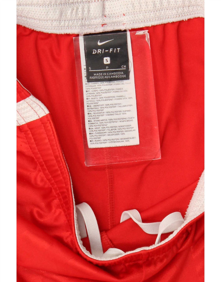 Nike Herren Dri Fit Sportshorts, klein, rotes Farbblock-Polyester