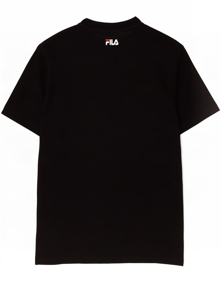 Fila Damen T-Shirt Top UK 10 Small Schwarz