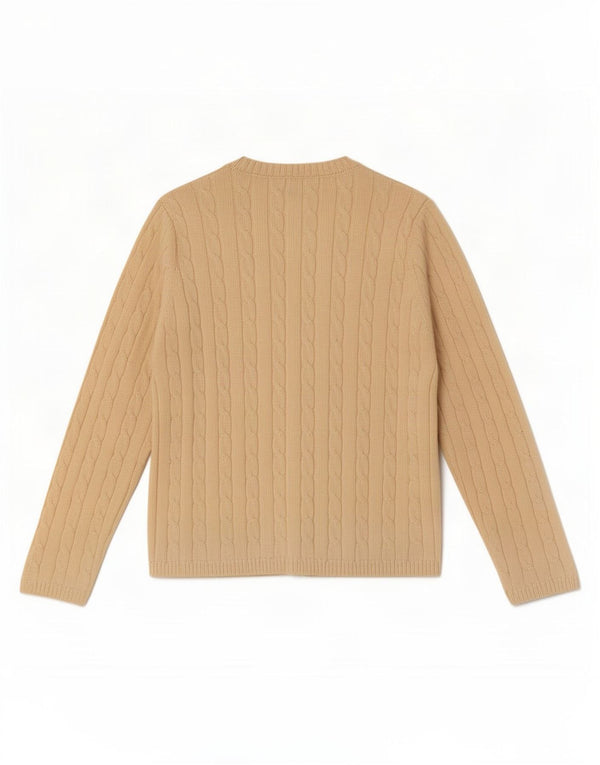 Marks & Spencer Damen-Cardigan-Pullover UK 12 Mittelbeige Baumwolle