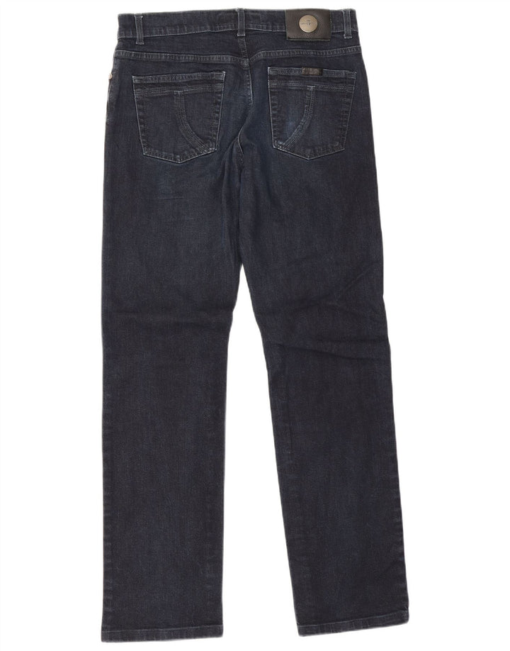 Trussardi Damen Straight Jeans W33 L29 Marineblaue Baumwolle