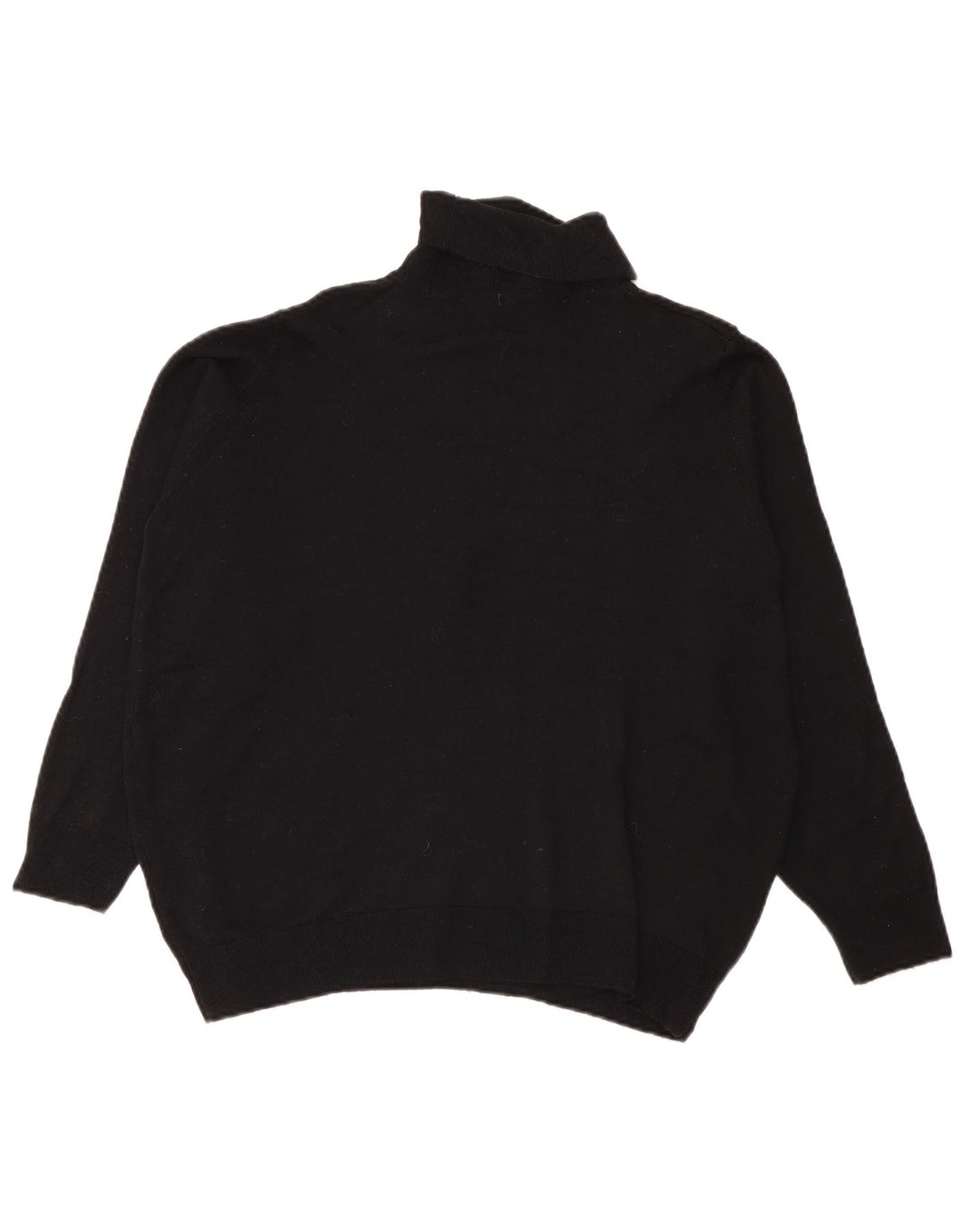 Marks & Spencer Damen Rollkragenpullover, UK 20 2XL, schwarze Schurwolle