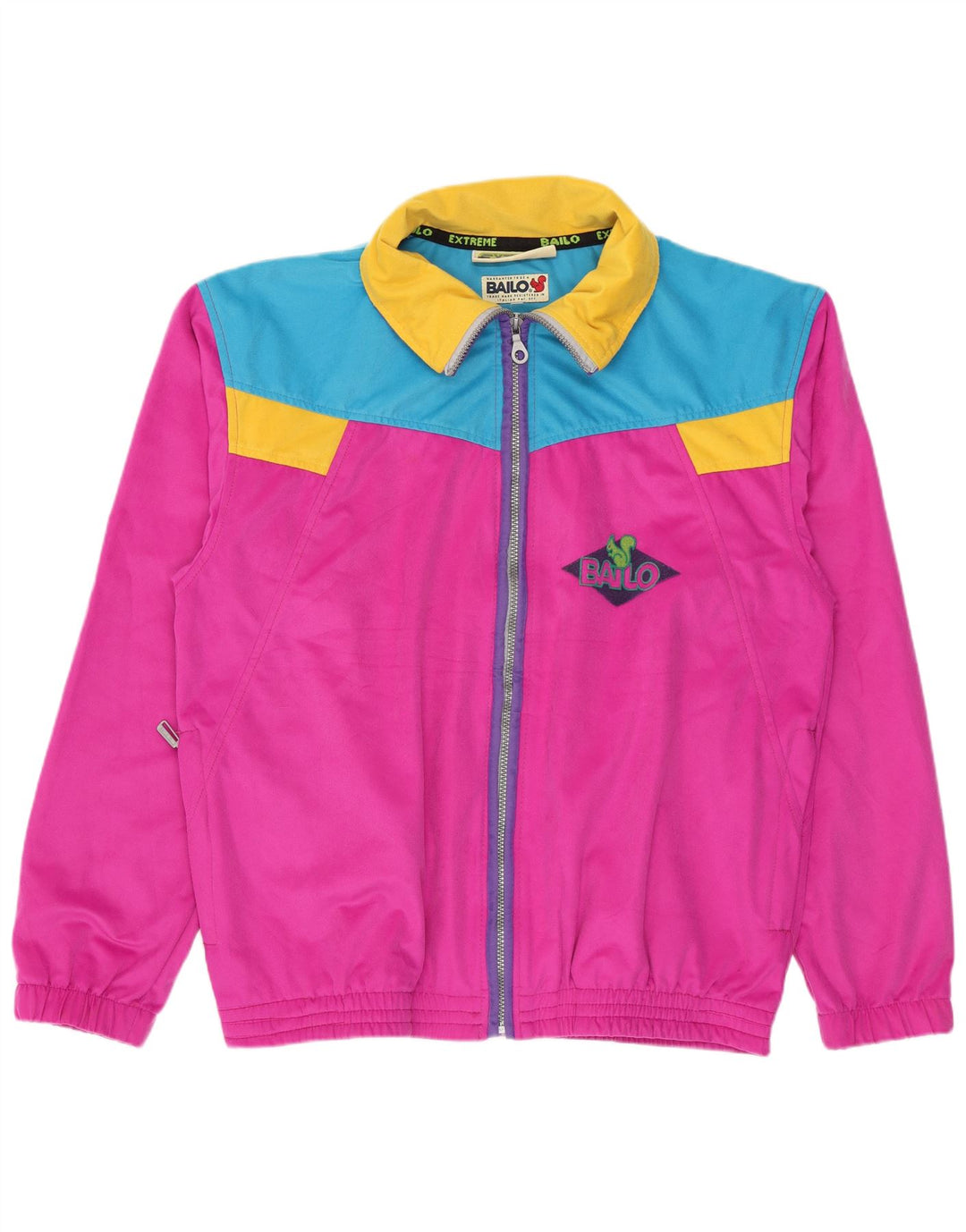 Bailo Herren-Trainingsanzug-Oberteil aus Velours, Mittelrosa, Farbblock