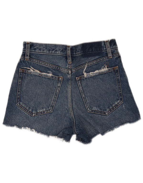 Abercrombie & Fitch Damen Jeansshorts W24 XS Blaue Baumwolle
