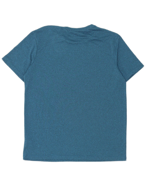 Fila Herren T-Shirt Top Mittelblau gepunktetes Polyester