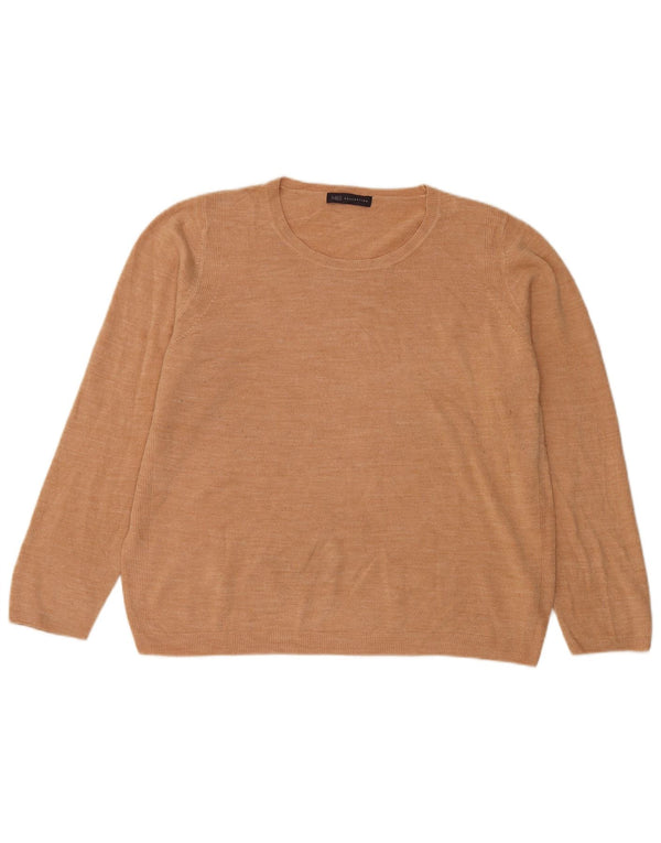 Marks & Spencer Damen-Pullover mit U-Boot-Ausschnitt, UK 20 2XL, Beige, Acryl