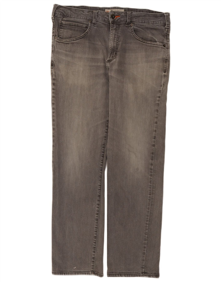 Lee Herren Modern Series Straight Jeans W36 L32 Graue Baumwolle
