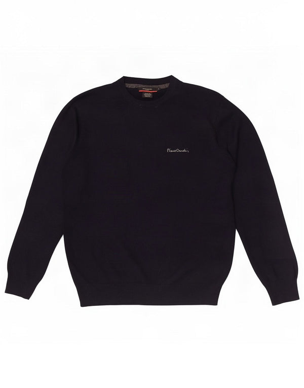 Pierre Cardin Herren-Pullover mit Rundhalsausschnitt, Größe S, Marineblau, Acryl