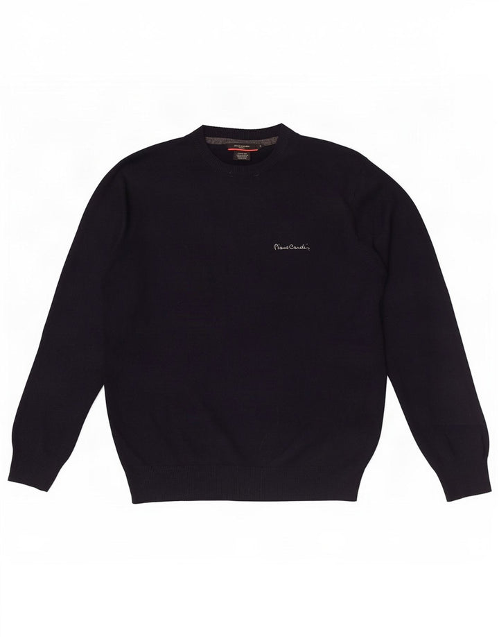 Pierre Cardin Herren-Pullover mit Rundhalsausschnitt, Größe S, Marineblau, Acryl